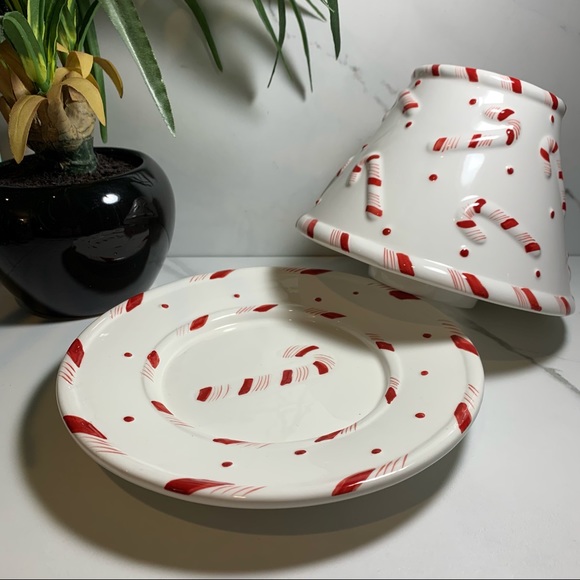 Yankee Candle Other - ❤️‍🔥❤️‍🔥 HP ❤️‍🔥❤️‍🔥Yankee Candle Christmas shade and plate for large candle